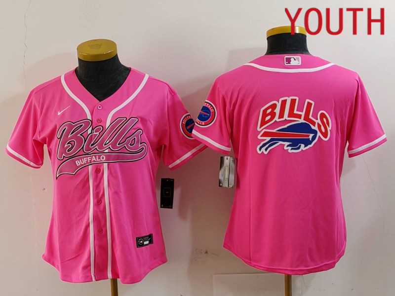 Youth Buffalo Bills Blank Pink Joint Name 2024 Nike Limited NFL Jersey style 9121->women nfl jersey->Women Jersey